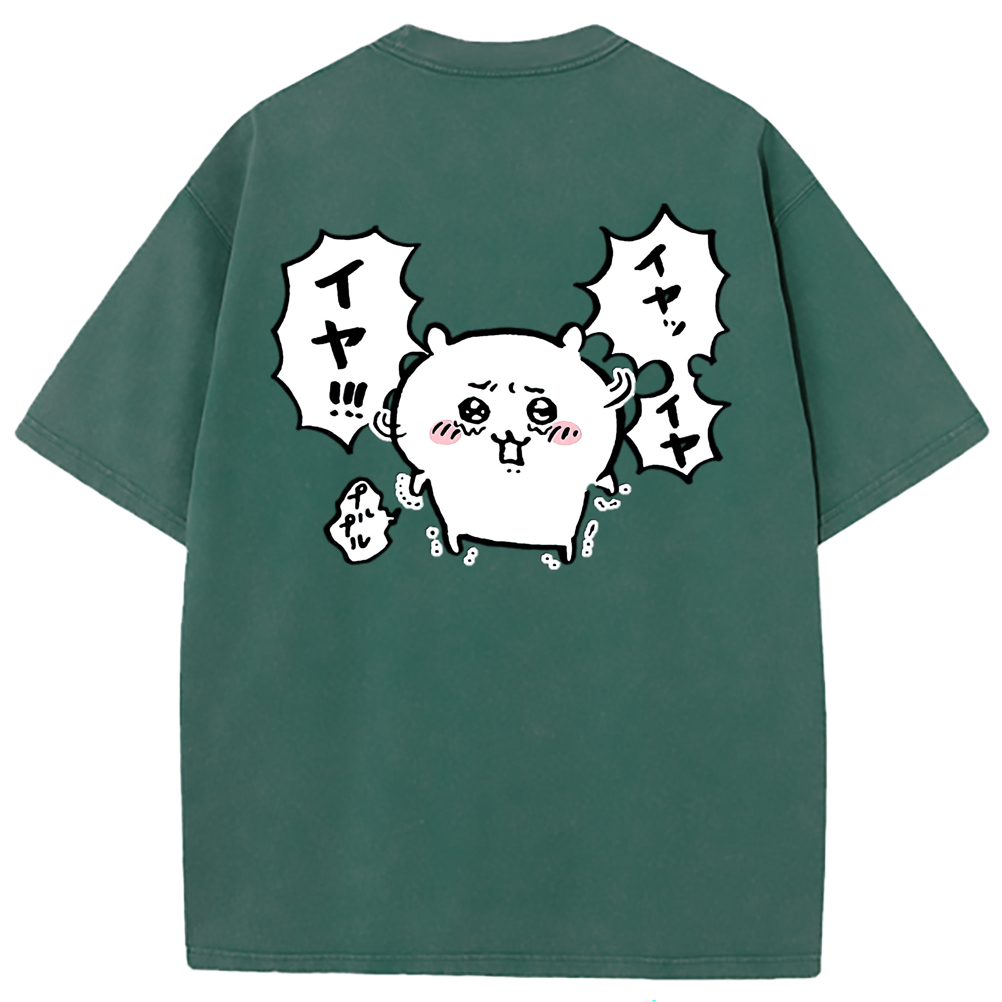 （画像用） ちいかわ ちいかわ Chii-kawa chiikawa 綿100% ヴィンテージ風 半袖Tシャツ（背面プリント）